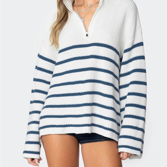 Edikted Quarter Zip Sweater - Picture 2 of 3